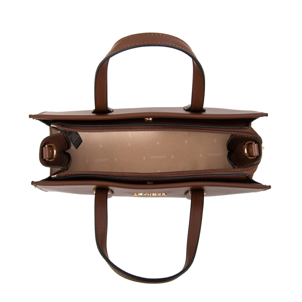 Cartera tote sarai mediana café medio