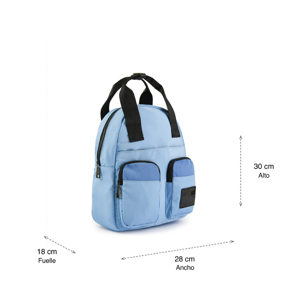 Mochila mediana cris celeste