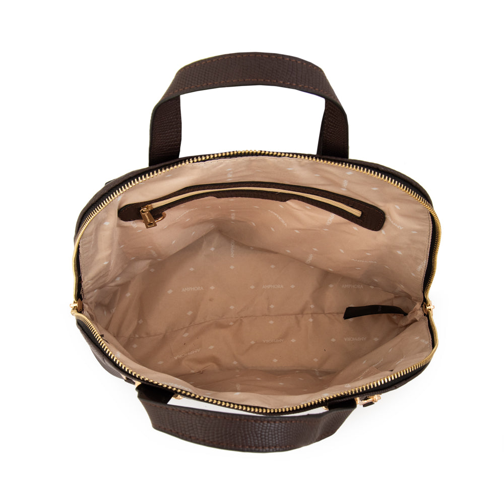 Mochila mediana manila café oscuro