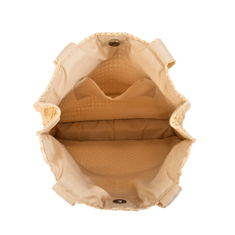 Bolso perla grande beige