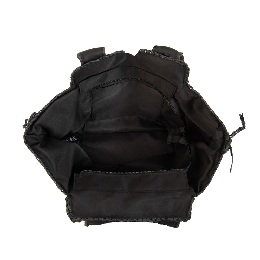 Bolso pistacho grande negro