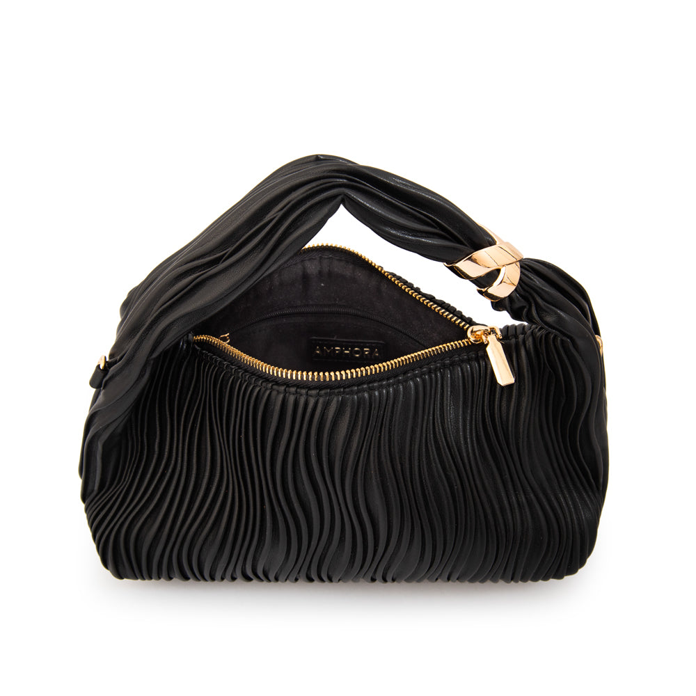 Cartera corte oval lissandra pequeña negro
