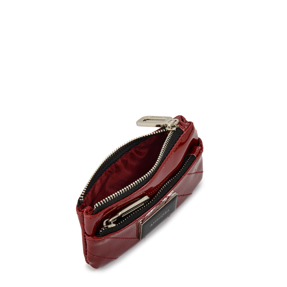 Monedero doble cierre dean pequeña rojo