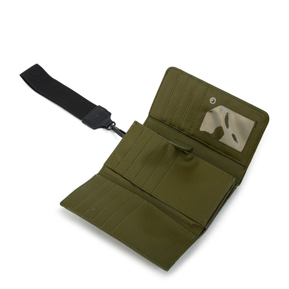 Billetera acordeon lambert pequeña verde oliva