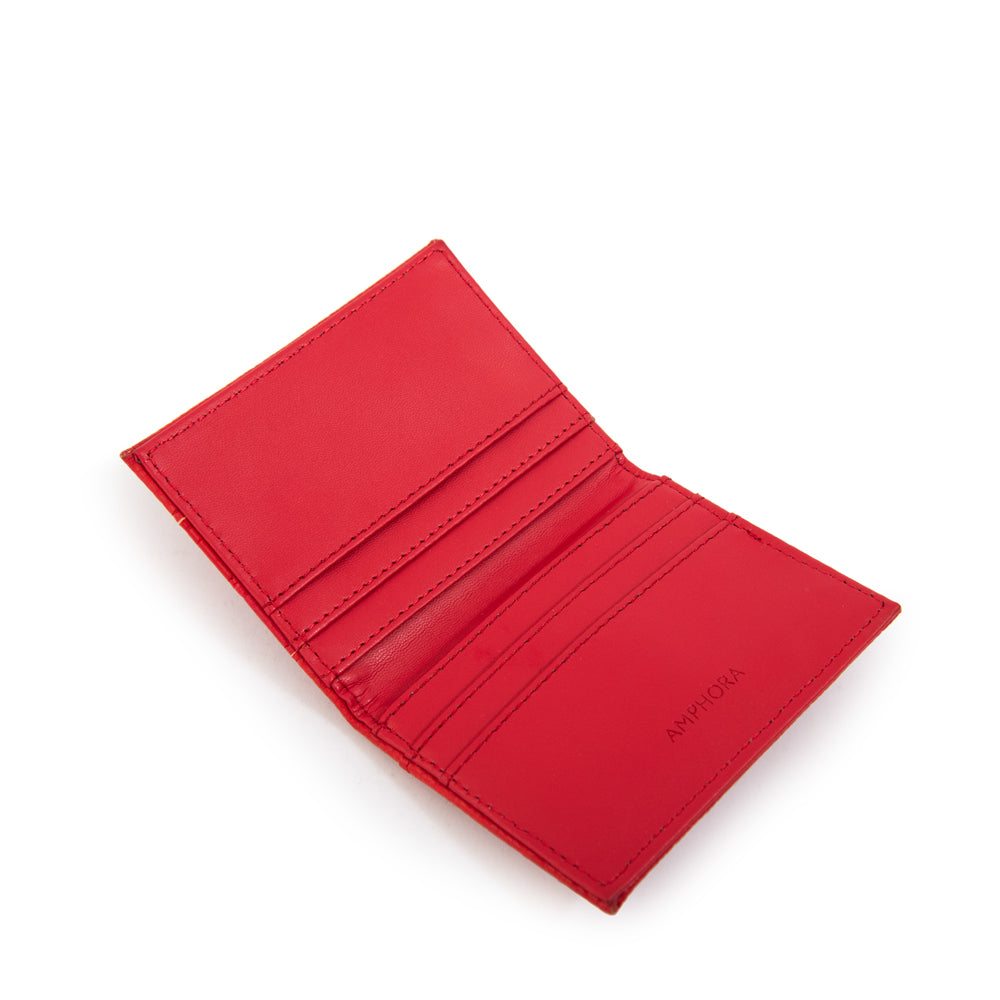 Tarjetero con ventana aina rojo