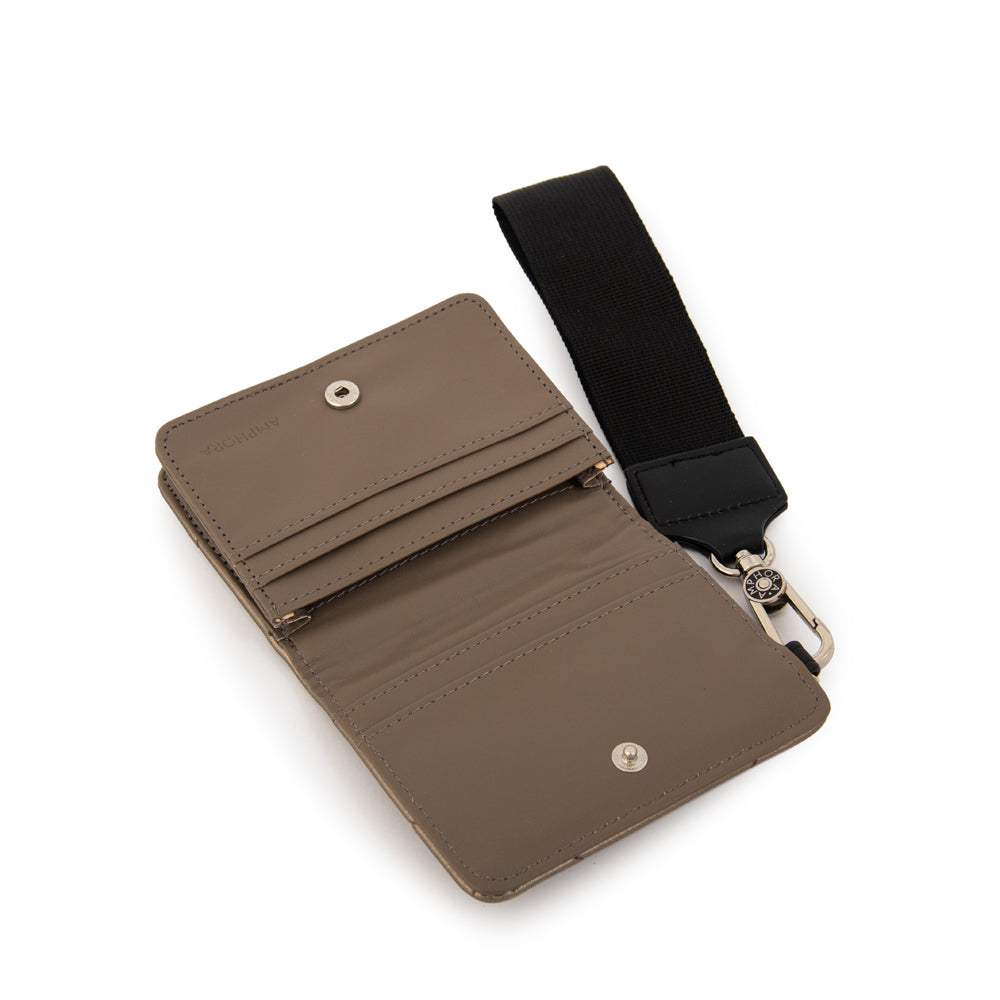 Tarjetero con bolsillo interior armenia plateado oscuro