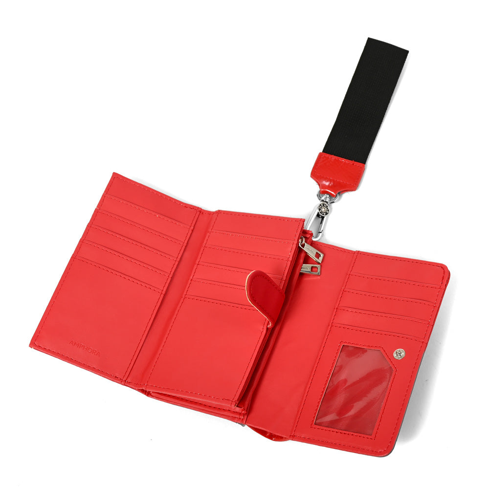 Billetera carina mediana burdeo