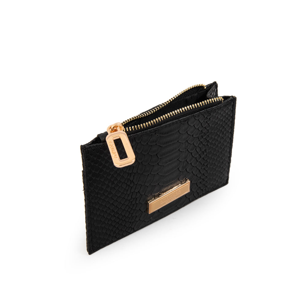 Tarjetero con ventana luisa pequeña negro