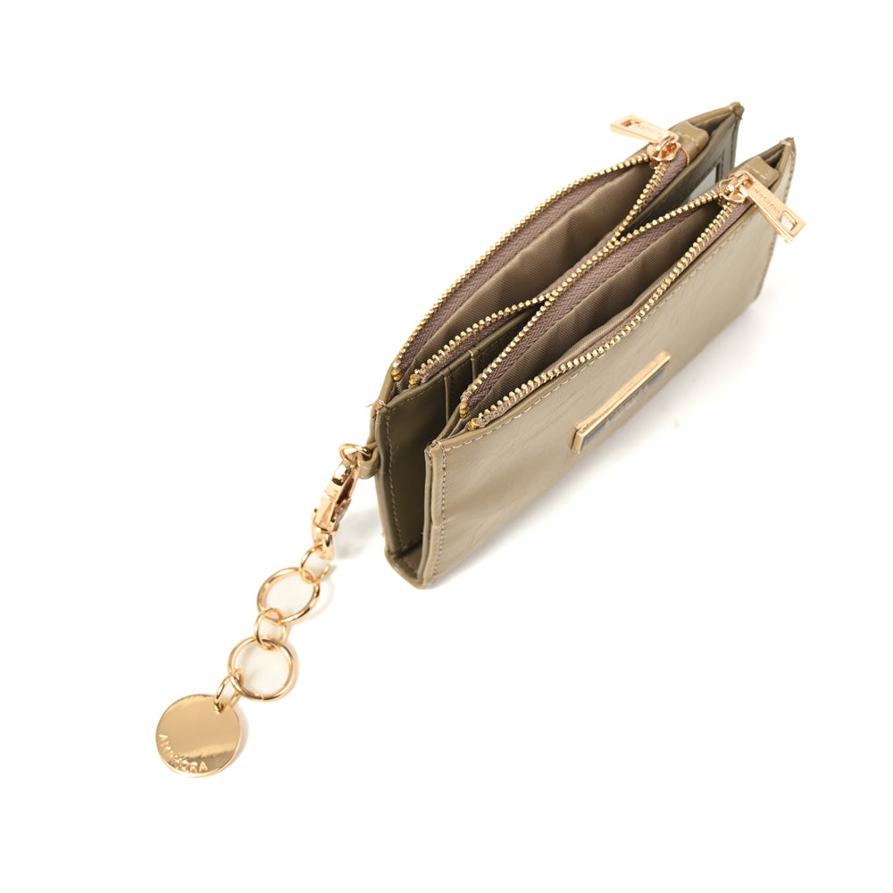 Billetera doble arlet mediana verde oliva