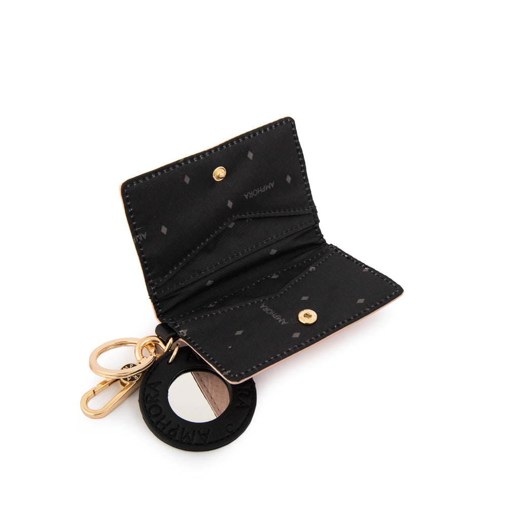 Hanging tarjetero con espejo lex rosa viejo