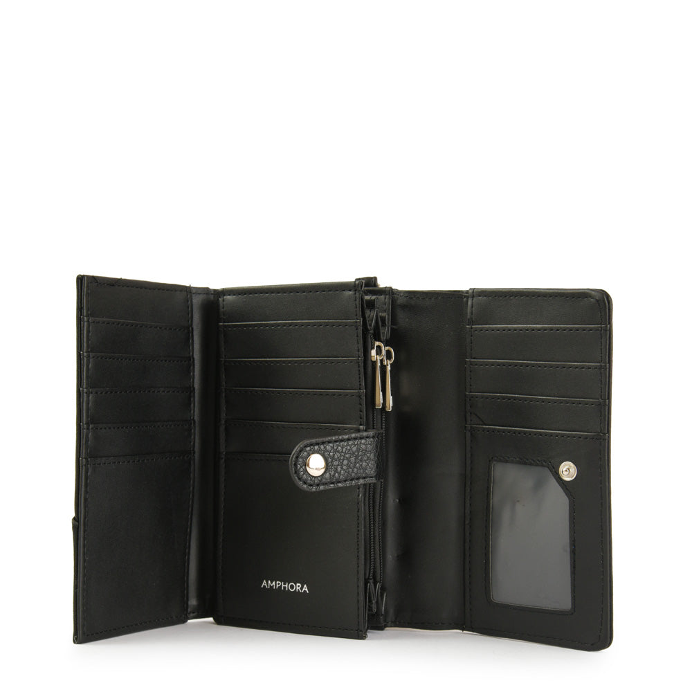amphora noix billetera acordeon mediana negro