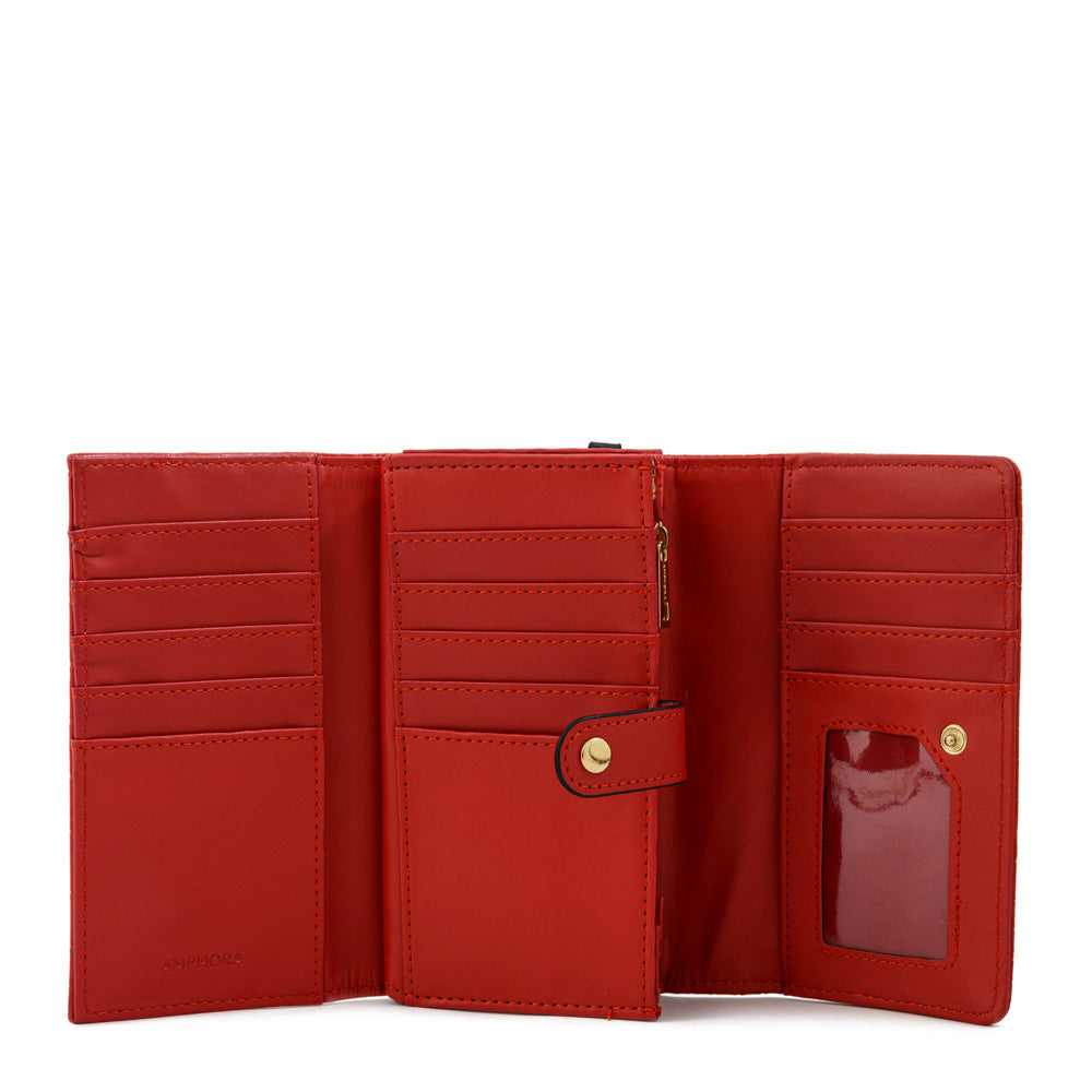 Billetera acordeon spencer mediana rojo
