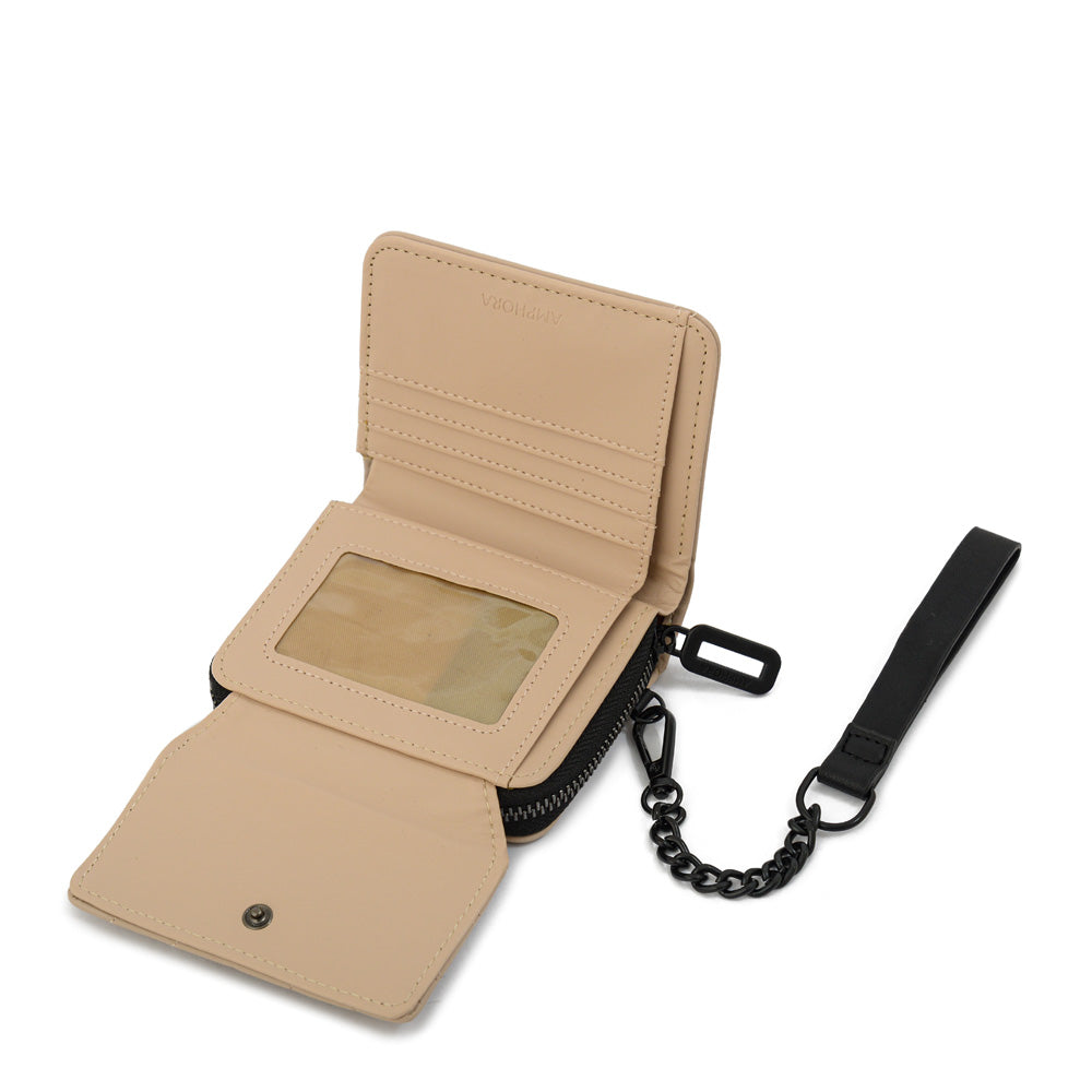 Billetera muller pequeña beige