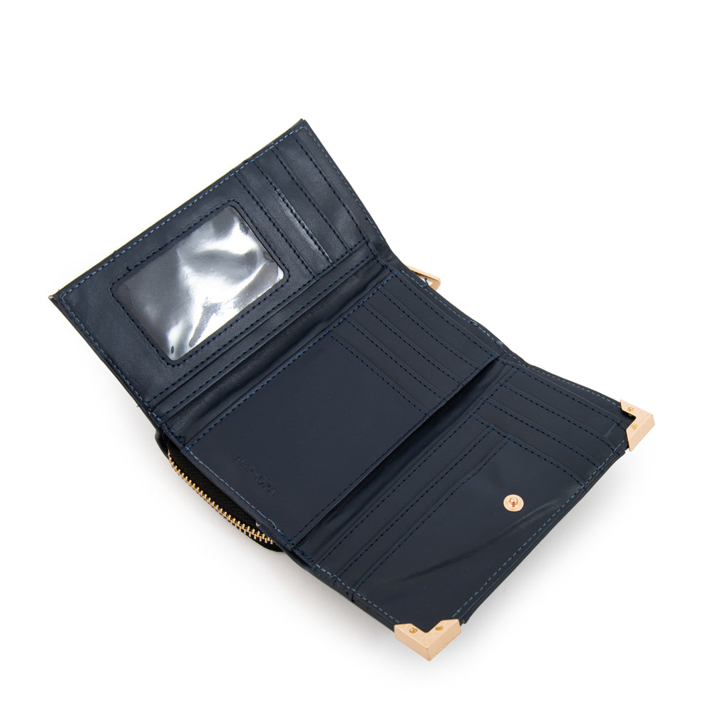 Billetera mediana corcega azul oscuro