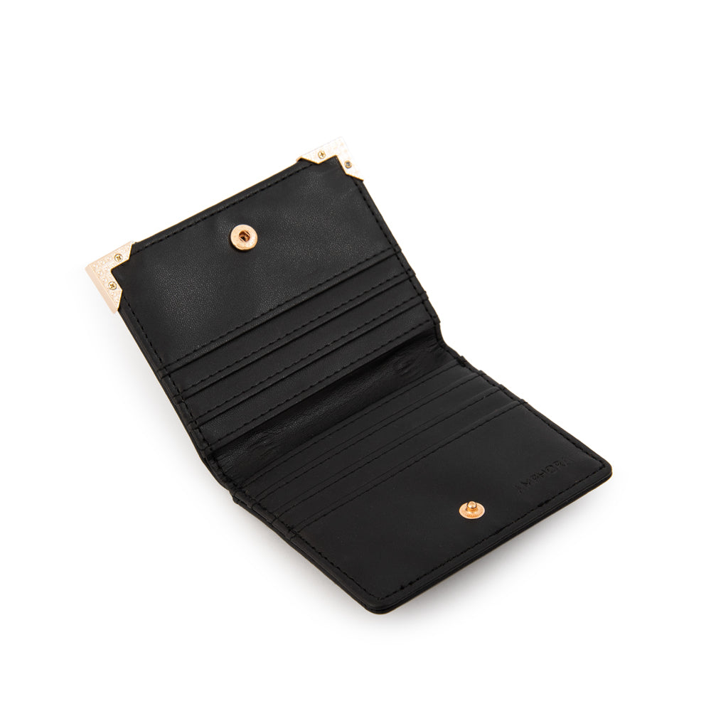 Tarjetero con ventana pequeña corcega negro