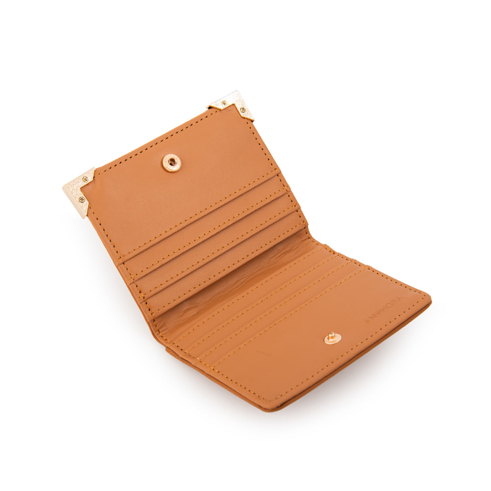 Tarjetero con ventana pequeña corcega camel
