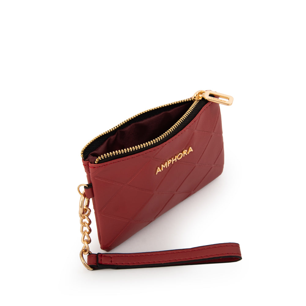 Monedero pequeña suiza rojo oscuro