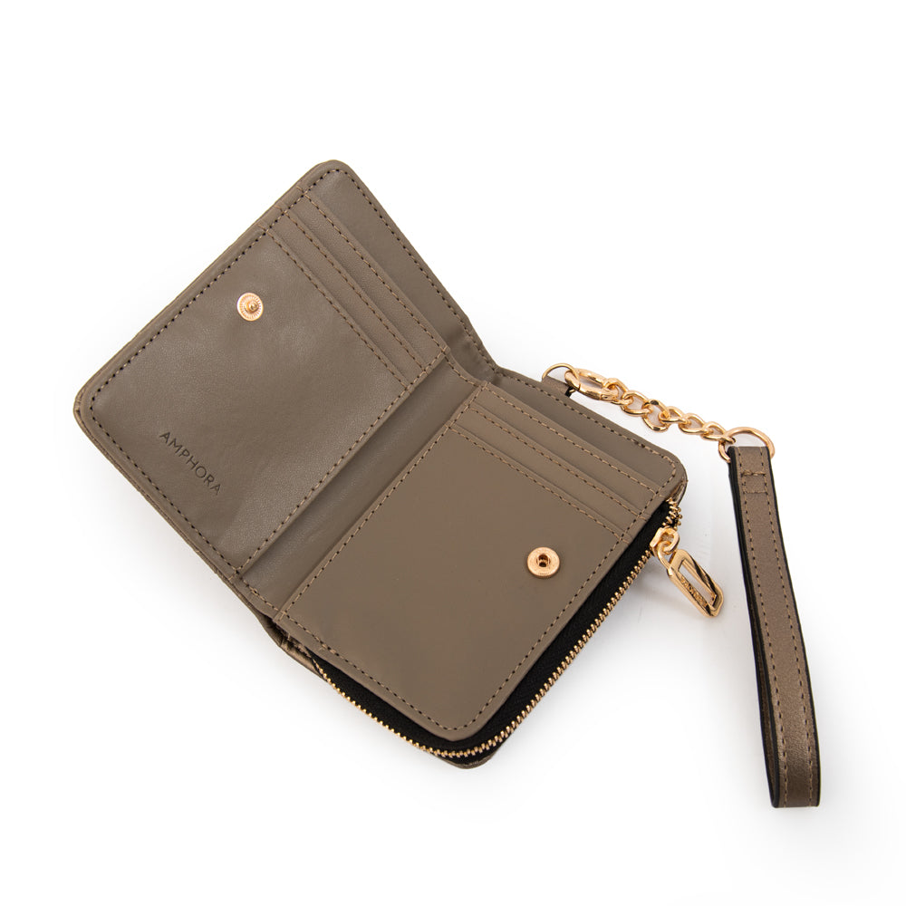 Billetera pequeña suiza plateado oscuro