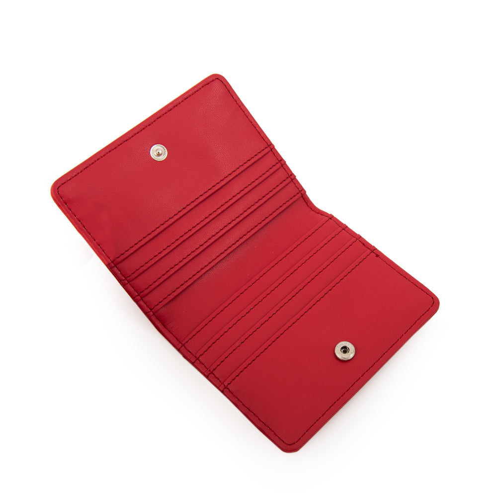 Tarjetero lydia pequeña rojo