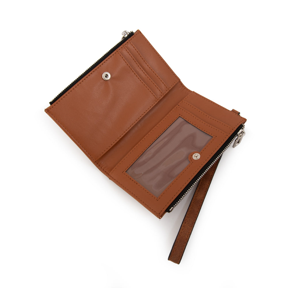 Billetera doble jovi pequeña camel