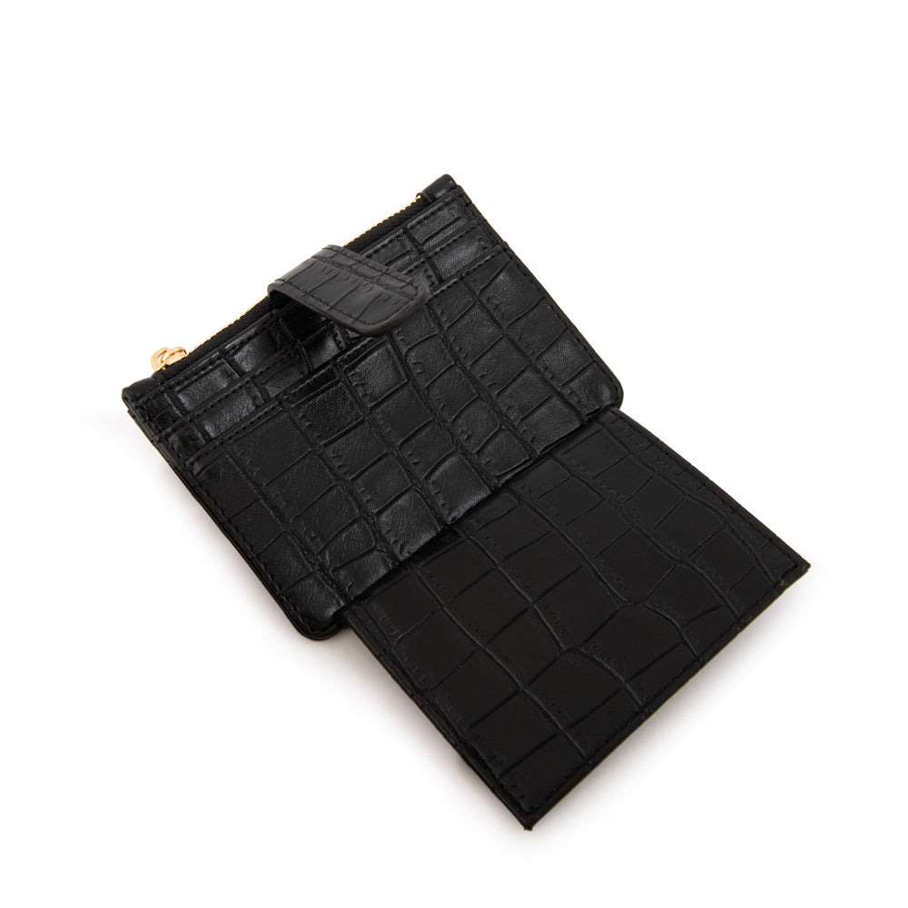 Billetera cierre exterior lupita pequeña negro