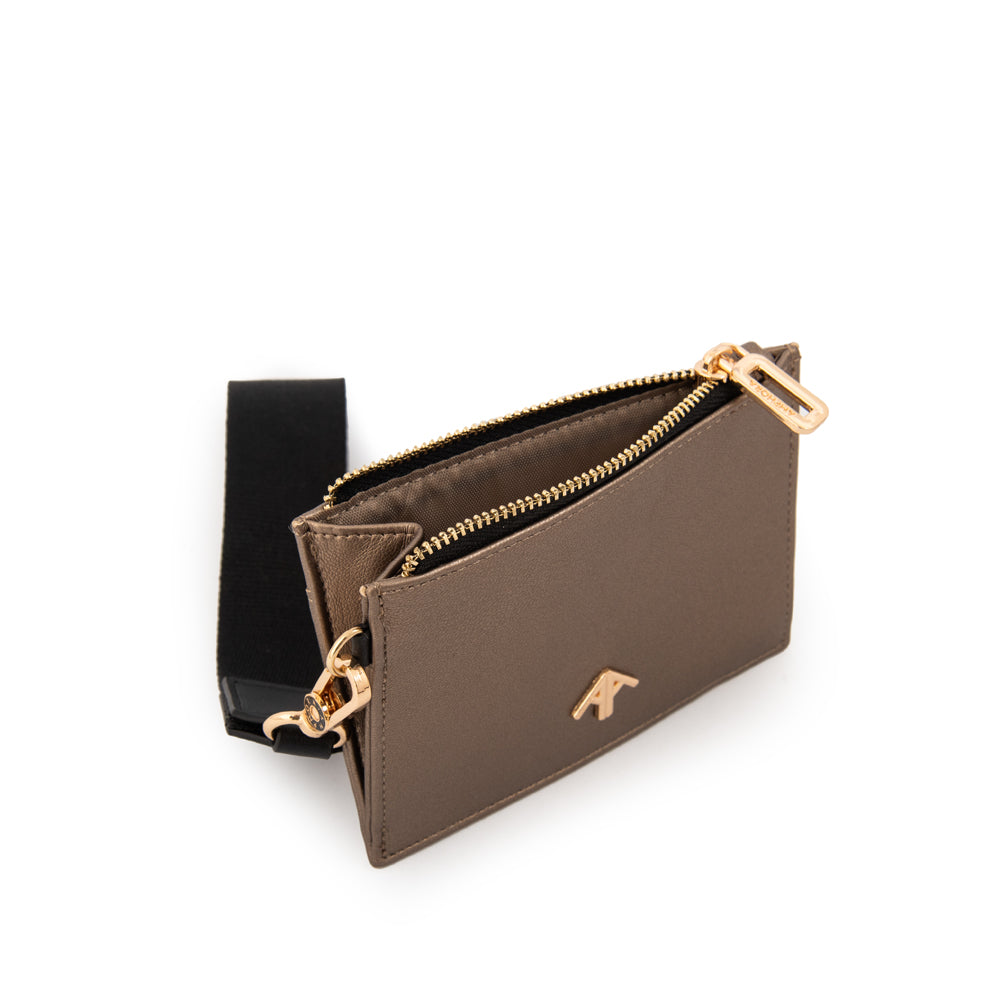 Monedero tarjetero lullaby pequeña plateado oscuro