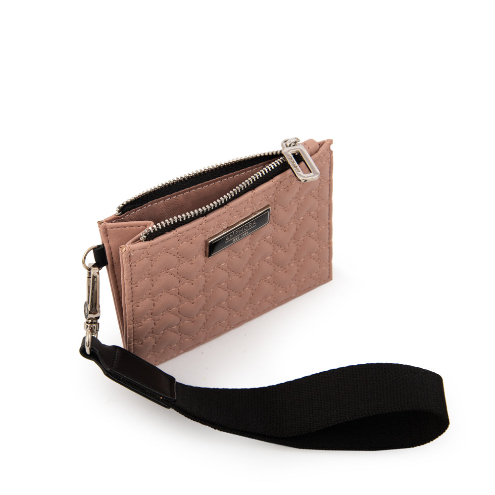 Monedero tarjetero miryam pequeña rosa viejo