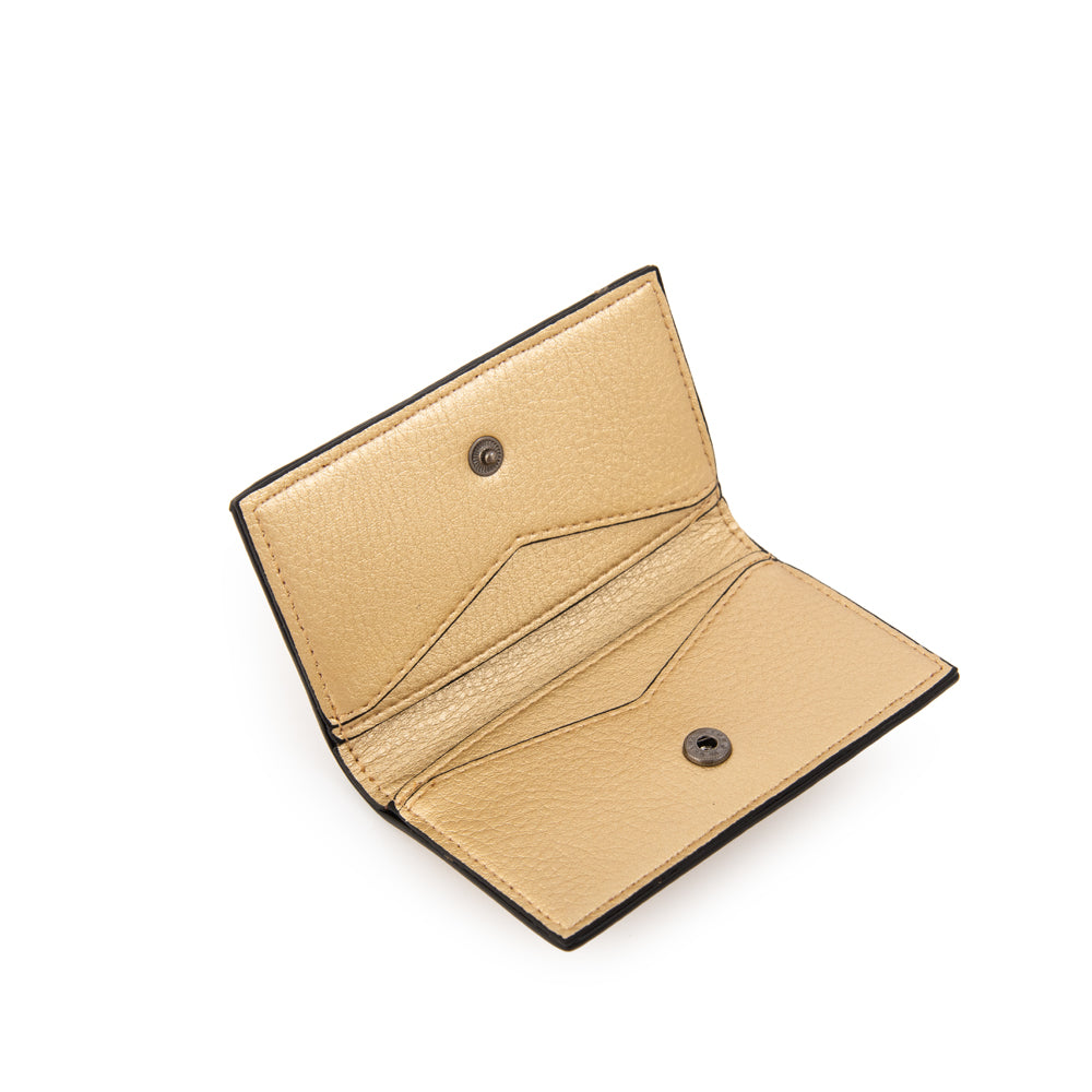 Tarjetero alfonsina pequeña dorado