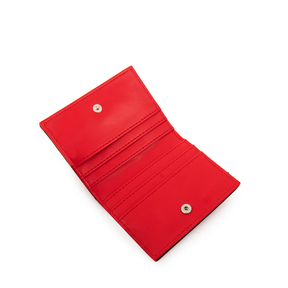 Tarjetero mouche pequeña rojo