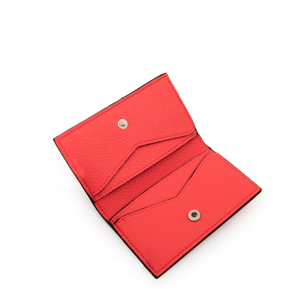 Tarjetero sebastiana pequeña rojo