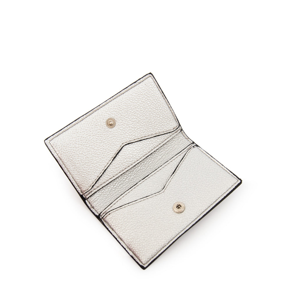 Tarjetero sebastiana pequeña plateado