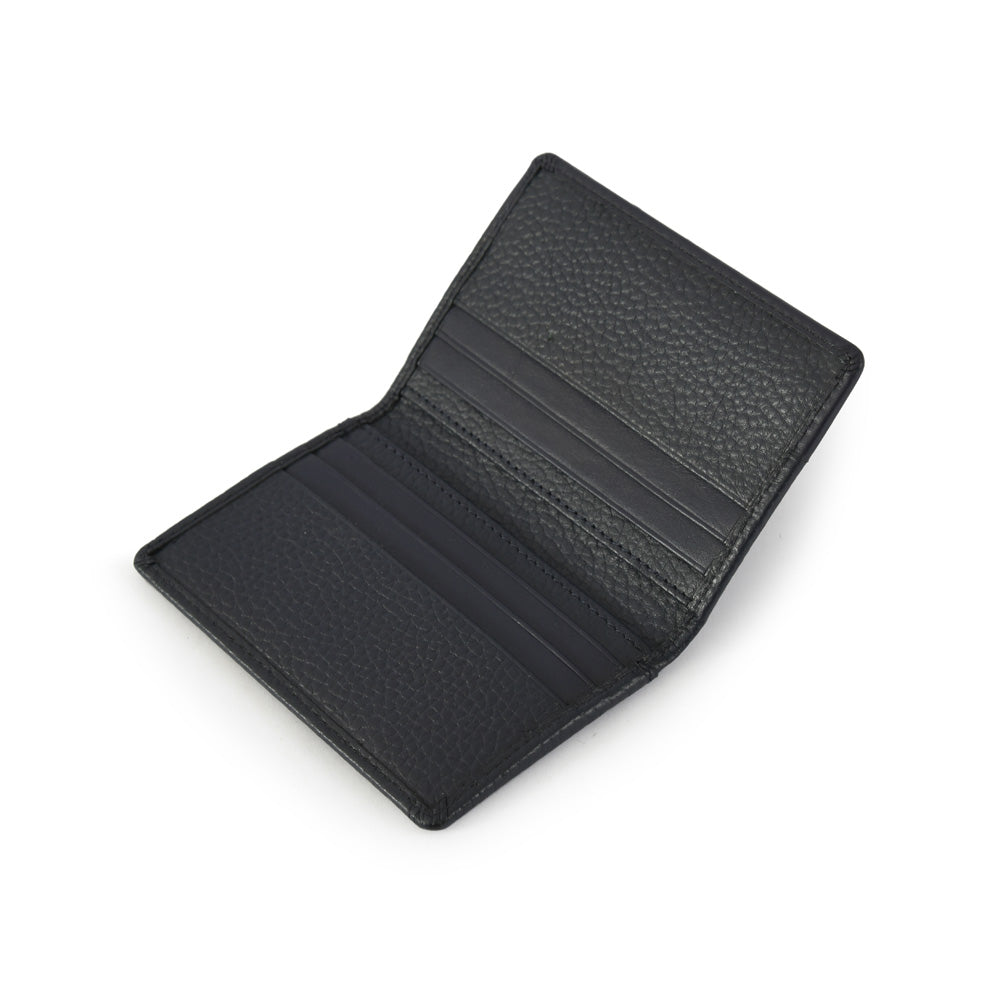 Billetera bautista cuero tarjetero mediana azul oscuro