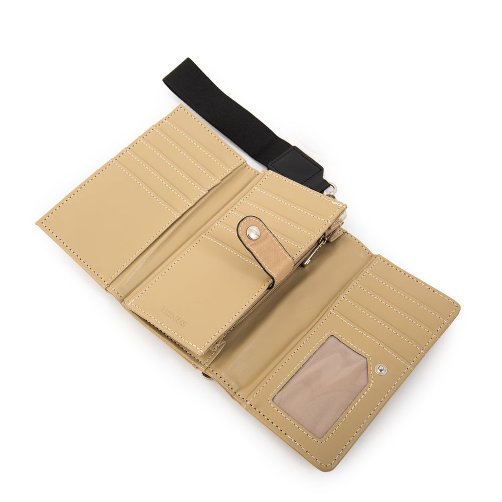 Billetera mediana school beige