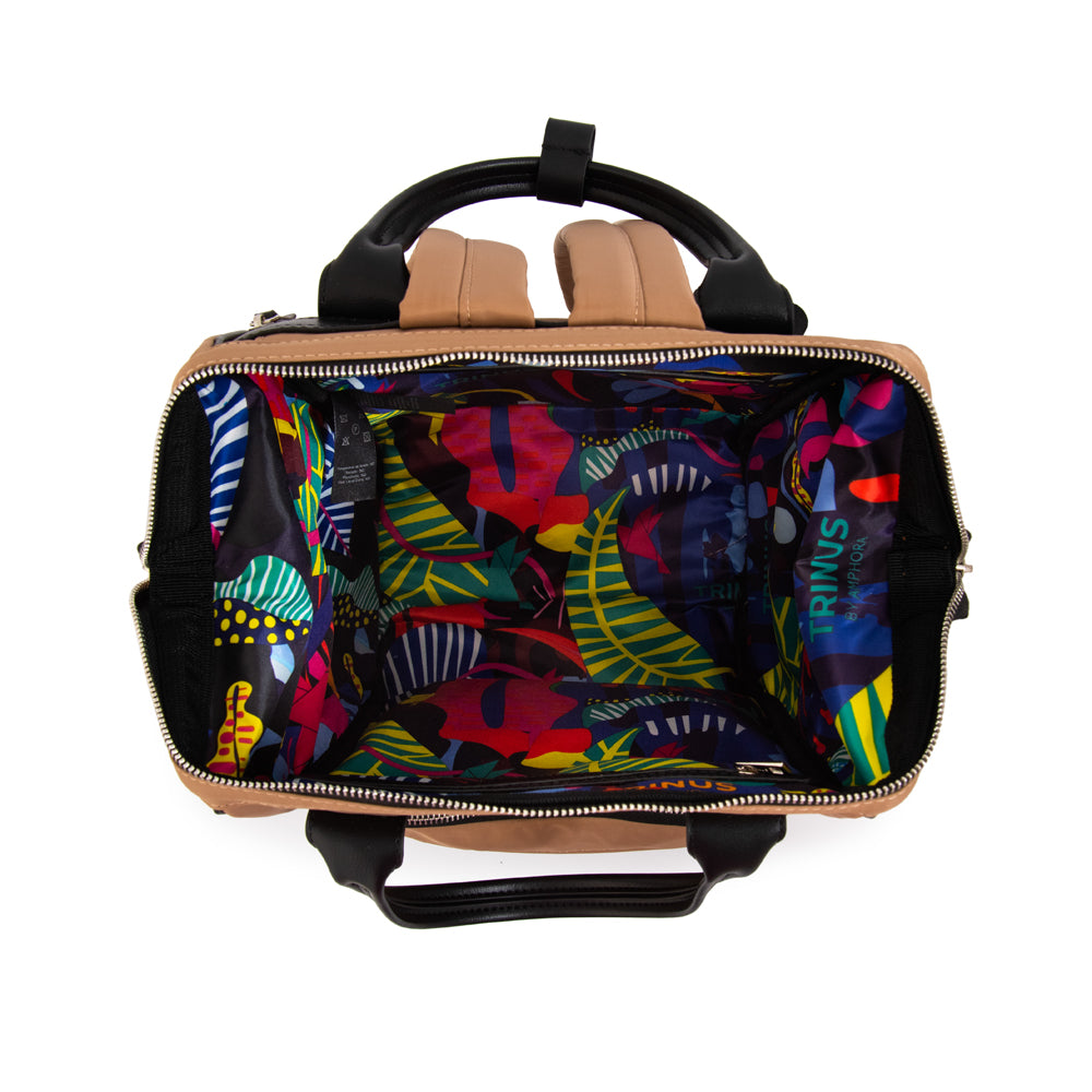 Mochila grande gina beige oscuro