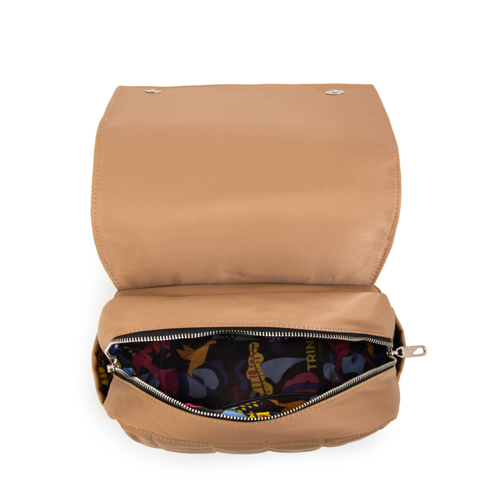 Mochila mediana belina beige oscuro