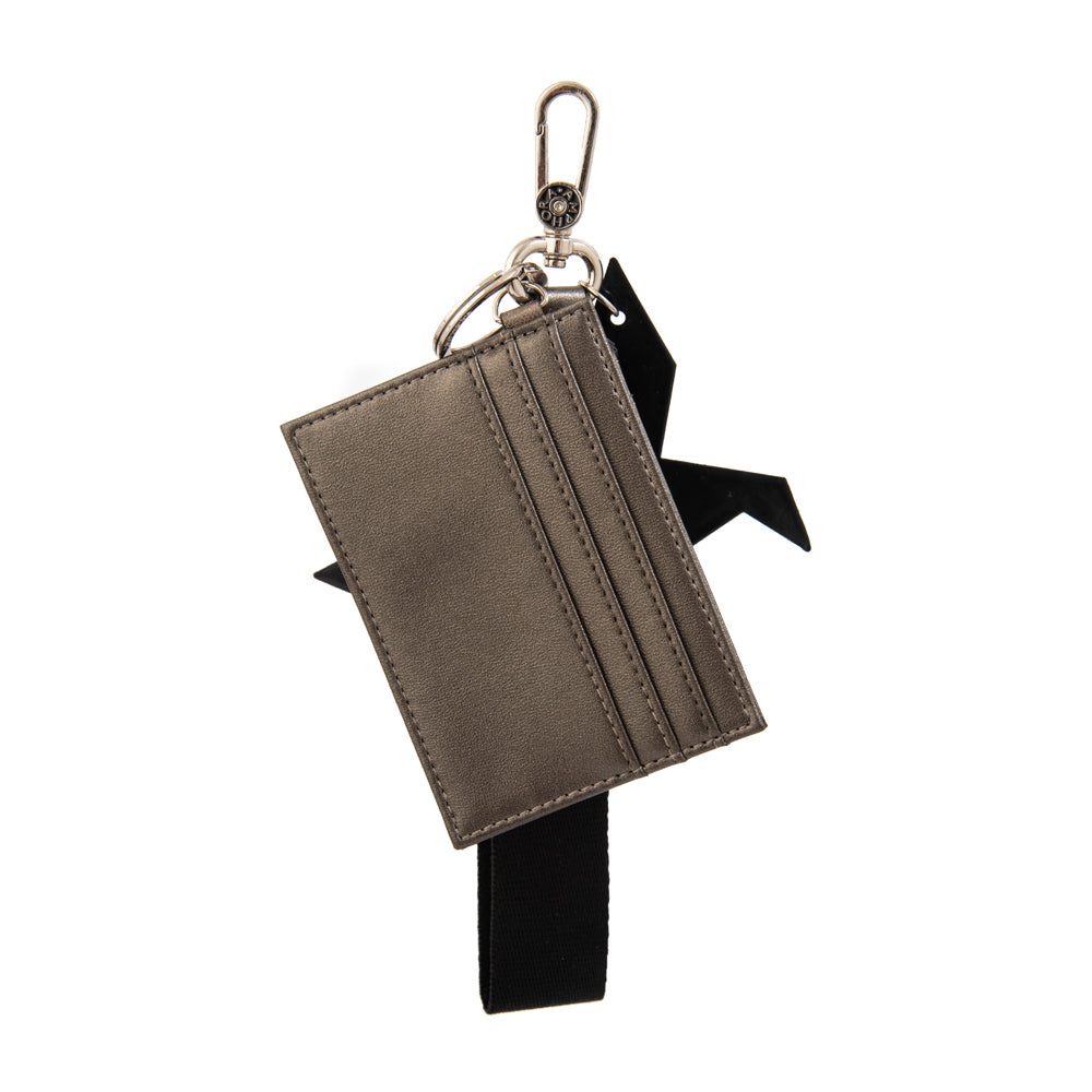 Llavero tarjetero berdi plateado oscuro