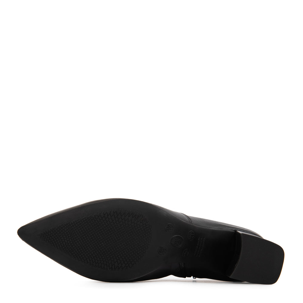 Botin Taco colbert cuero negro