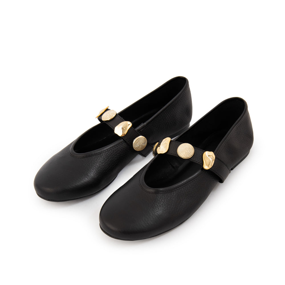 Ballerina iris cuero negro