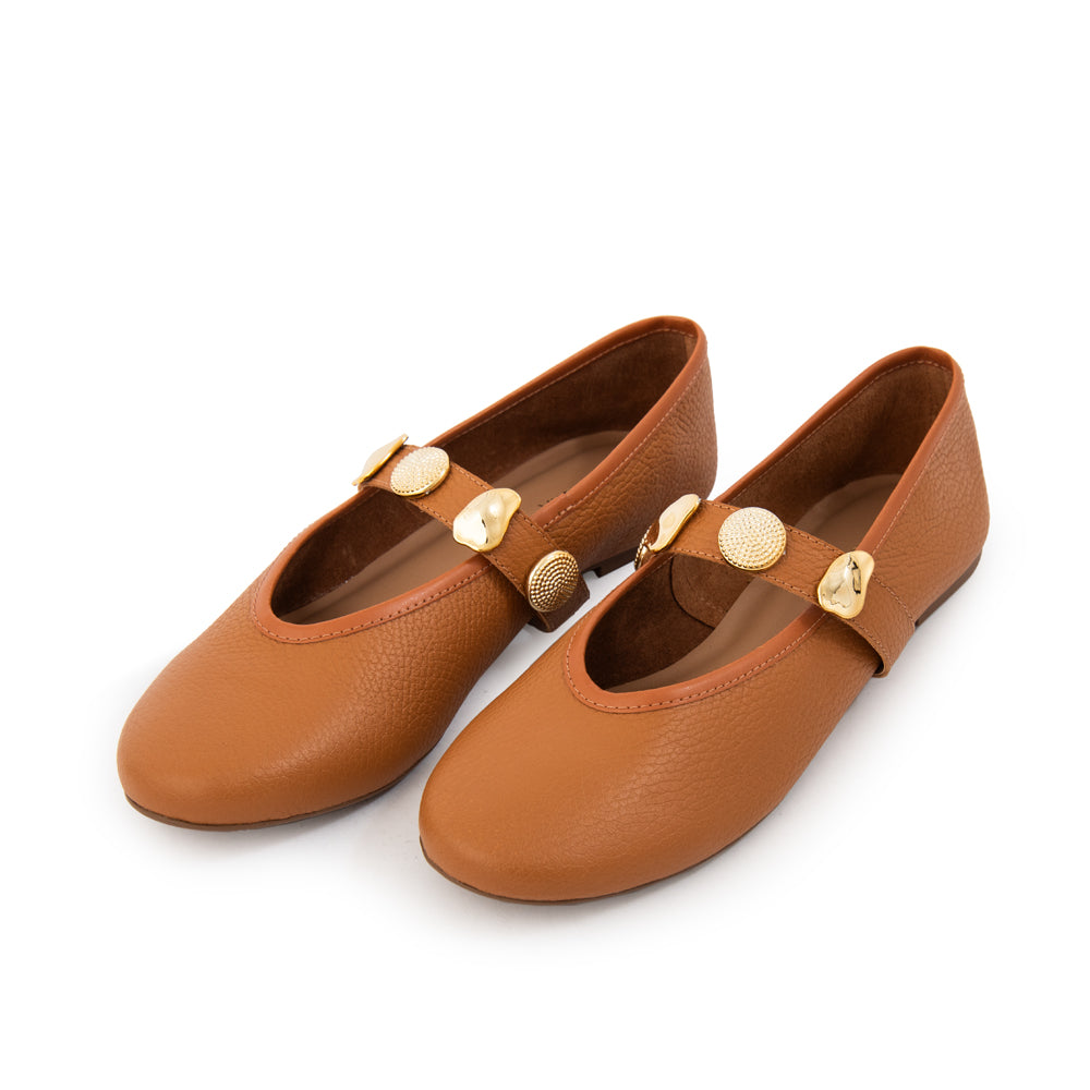 Ballerina iris cuero camel
