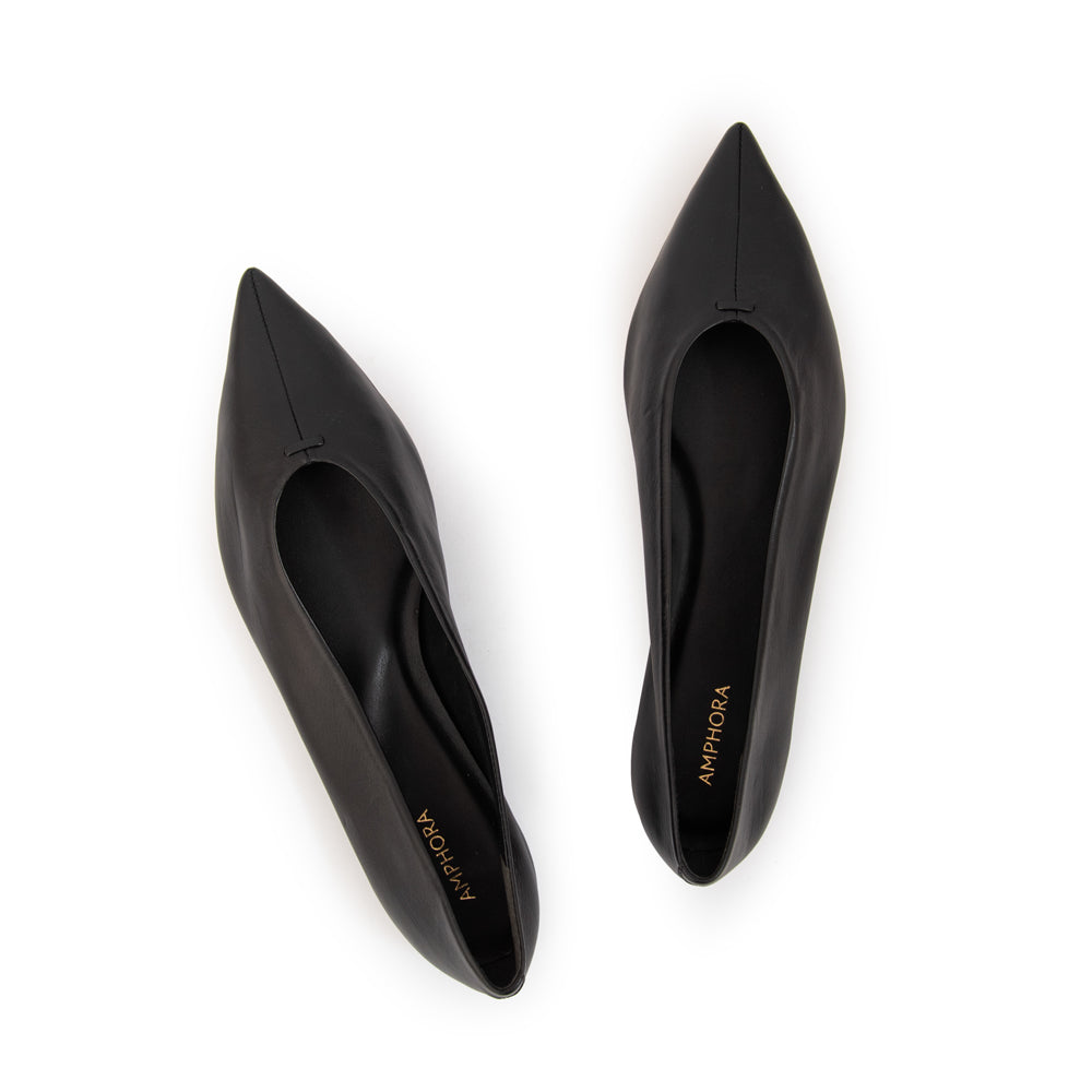 Ballerina lauren cuero negro