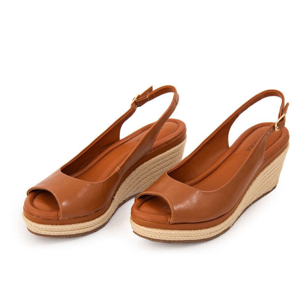 Sandalia leonor cuero café