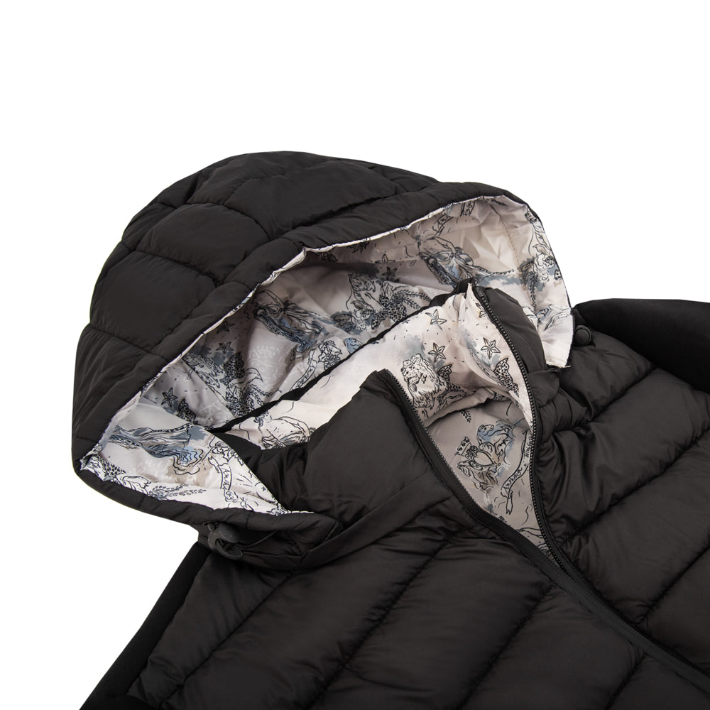 Chaqueta reversible manuela negro