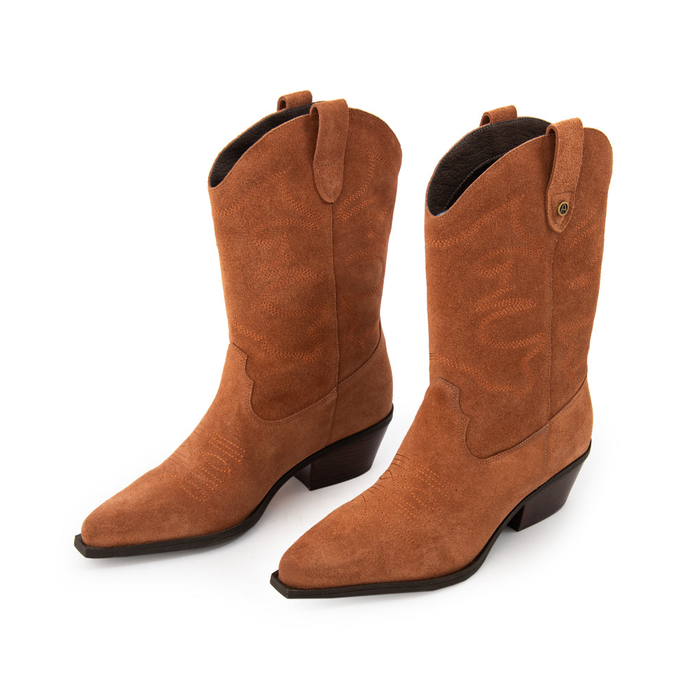 Bota marcella cuero camel