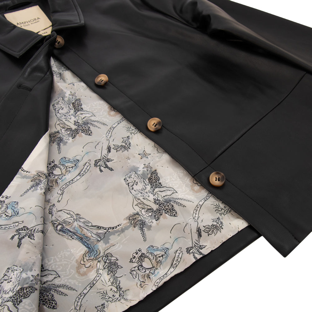 Chaqueta tipo camisa marlina negro