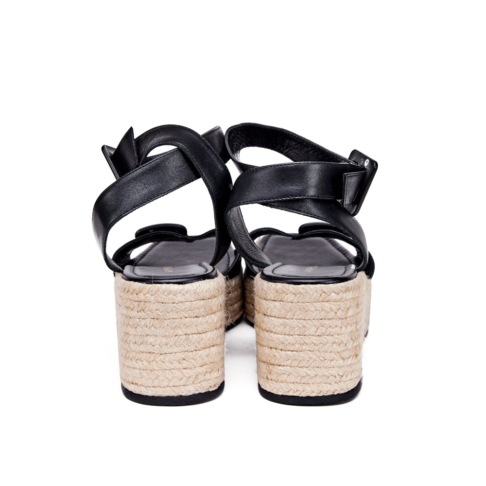 Sandalia ruth cuero negro