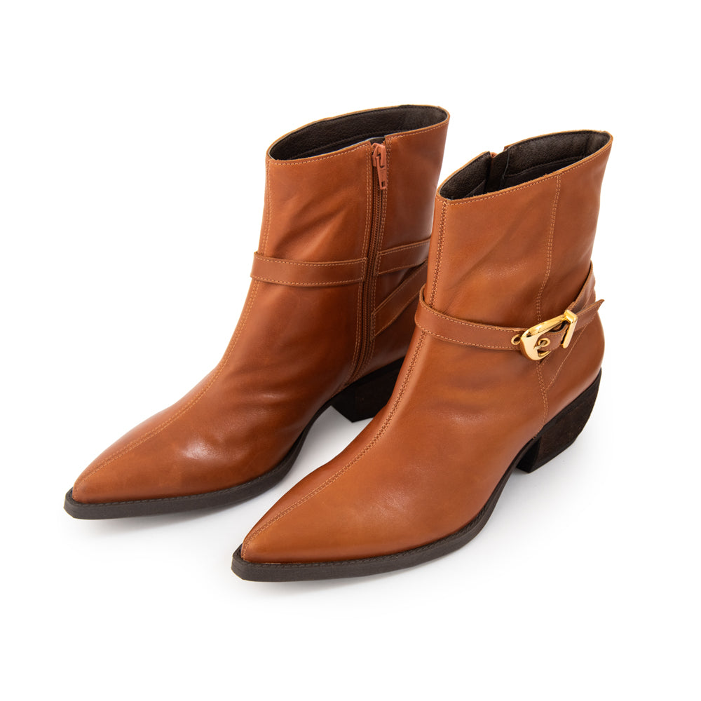 Botin salma cuero camel