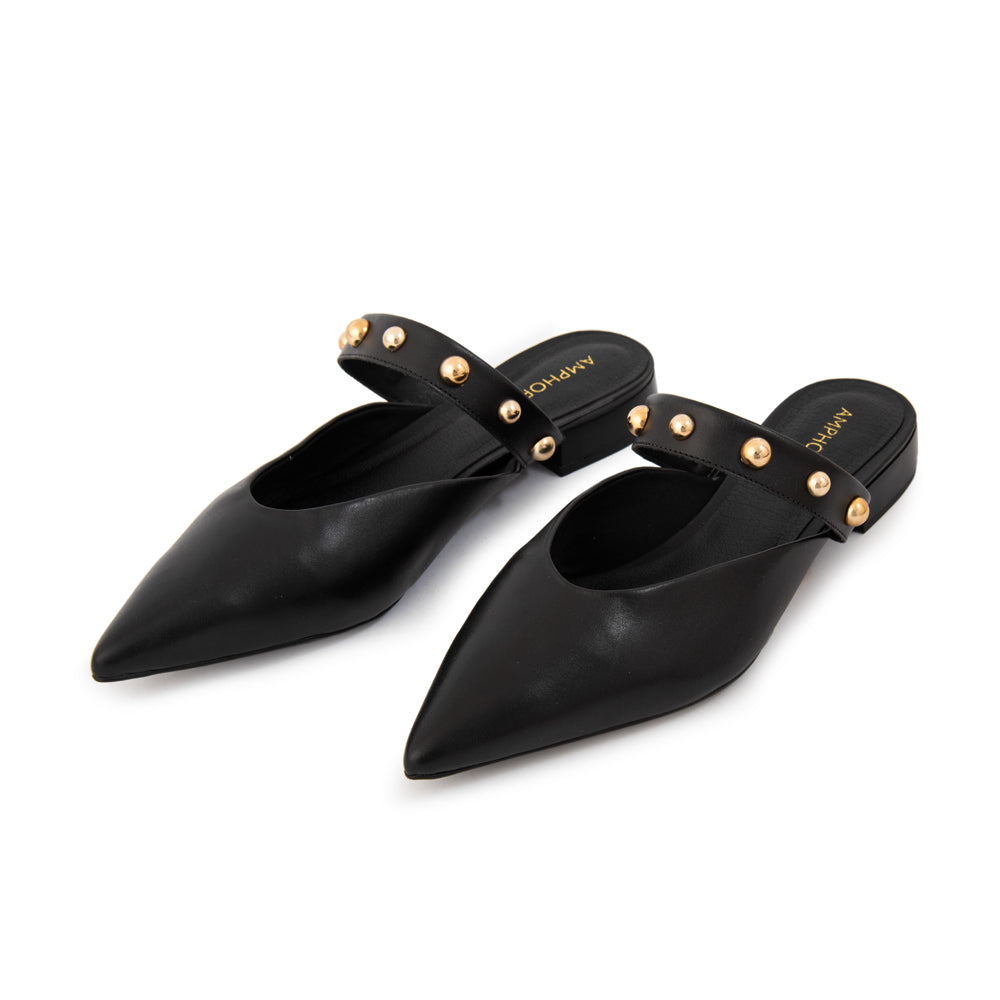 Zapato sienna cuero negro