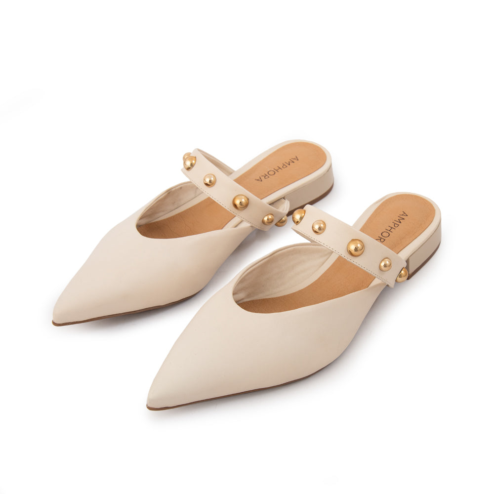 Zapato sienna cuero blanco crudo