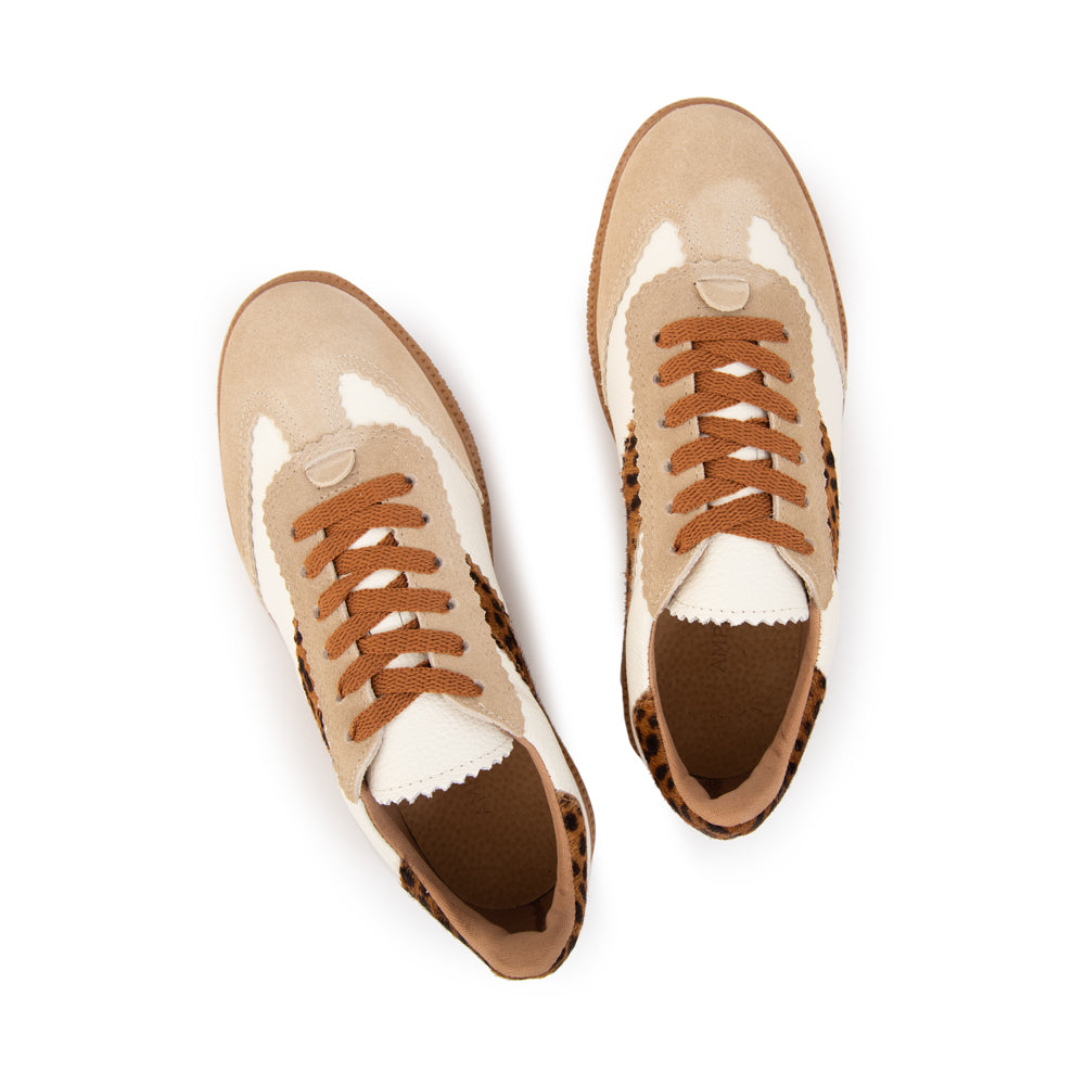 Zapatilla susana cuero blanco