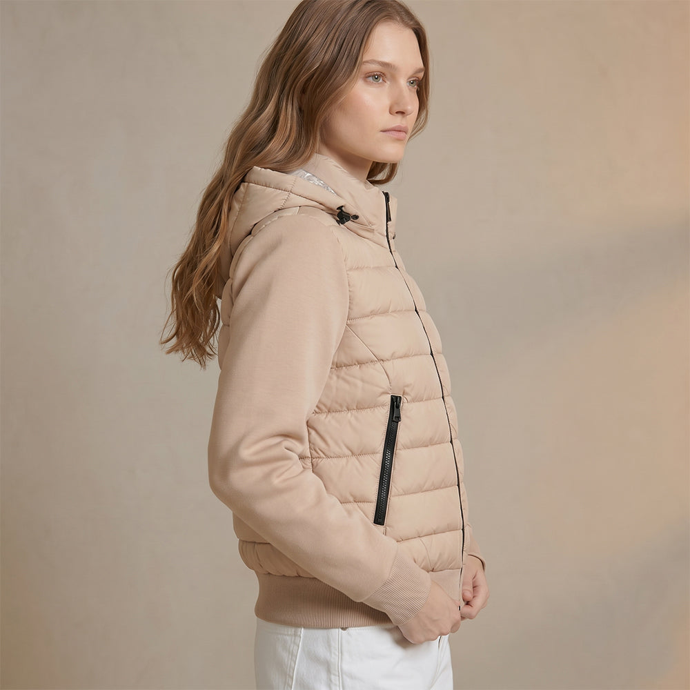 Chaqueta reversible manuela beige